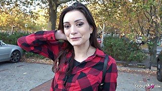 GERMAN SCOUT - COLLEGE TEEN VALENTINA TALK TO FUCK AT REAL PUBLIC CASTING - Valentina bianco