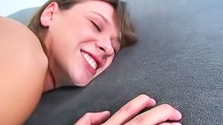 Sexy girl is tasting her man's boner