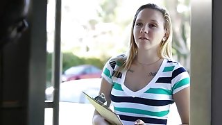 sexy blonde college girl takes BBC