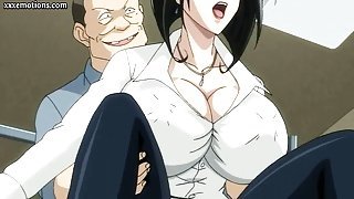 Big titted anime gets anally fucked