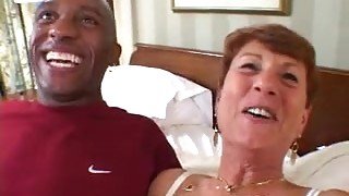 horny mature granny takes BBC in interracial hardcore action