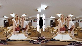 Naughty America - Summer School with 2 students and Naughty Professor - Blonde