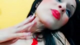 Nasty latina woman plays on cam