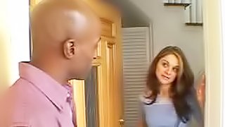 Black guy takes her tight ass