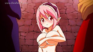 Yammy anime girl with huge boobs gangbang video