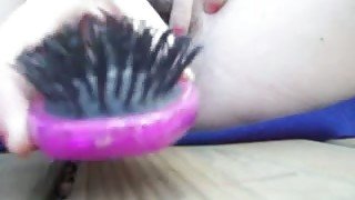 Amateur big racked pallid bitch was petting herself with pink toy