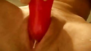 See that tight pink pussy and how it gets sticky after masturbation with a vibrator