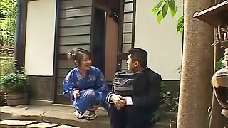 Mature Woman In A Kimono Fucks Herself With A Vibrator