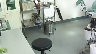 Japanese whore fucks two gynecologists at their office