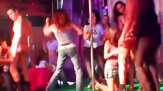 CFNM sluts sucking strippers dicks at sex party