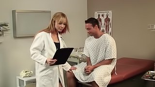 A gorgeous nurse gets hardcore pounded by her patient