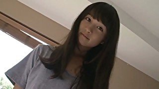 Japanese sweet and hot girlie Okada Robin crawls on the bed