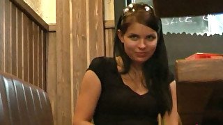 Zuzinka playing with her insatiable pussy in public place