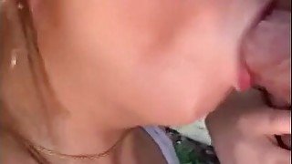 Teenager Ejaculant Covered Face Outside - Outside blowjobs