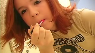 Reality clip with redhead teen Anna Lynn having fun in a bathroom