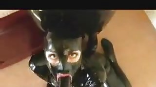 Blowjob in latex