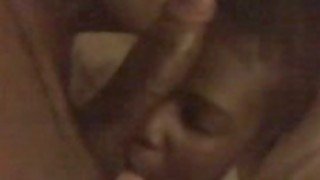 My big tit black bitch sucking my cock