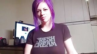 Stunning skanky white milf on webcam showed her fabulous rack