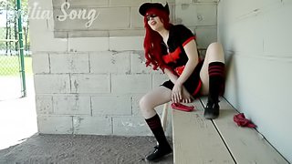 Retro Batwoman Cosplay Public Masturbation (trailer)