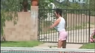 Nasty Angelica Sin gets fucked outdoors after playing tennis