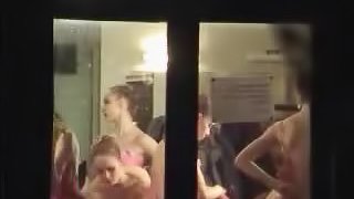 Some of the hottest dressing room voyeur action