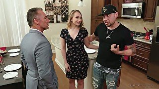 Horny dude needs no massage from AJ Applegate but a good fuck instead