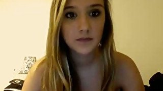 Lovely amateur teen flashes fresh pussy on webcam