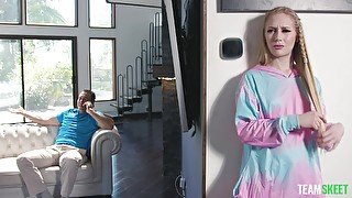 Sexually aggressive stepdaughter plans on fucking her stepdad