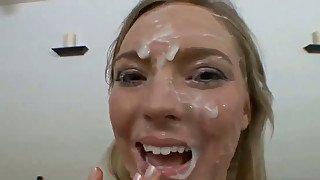 A perfect facial compilation and the girls are so naughty