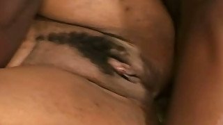 Rather plump black slut Storm gets her anus hammered hard enough