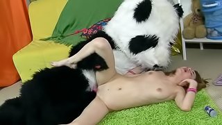 Sex with panda toy is the best way to relax and have fun