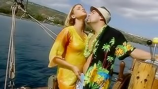 While out on a boat Monika Sweetheart gives a guy a blowjob