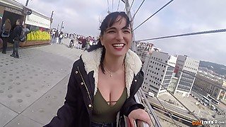 Amateur busty teen from the street - porn clip