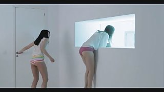 Perfect big butt teens nailed hard together