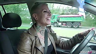 GERMAN SCOUT - HOT TATTOO MILF CAT COX GET HARD ANAL FUCK AT CASTING - Reality