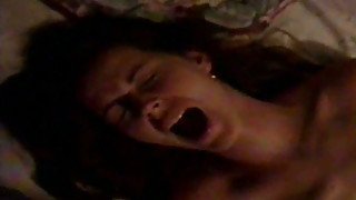 Screaming wife takes huge facial and enjoys the taste of my cum