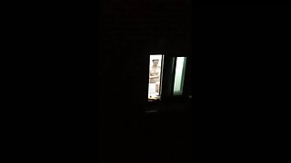 korean girl showeing window voyeur