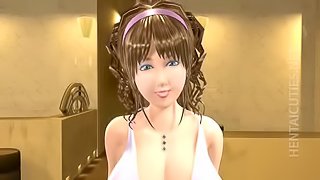 Hottie 3D hentai bitch fucking cock