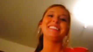 Hot white girl blows her black bf's cock pov