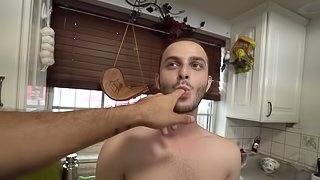 Latin Boy Talked into Sucking My Cock. Cute Straight Latino Sucks Dick