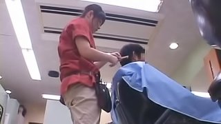Horny hairdresser Eimi Ishikura gets hotly fucked from behind