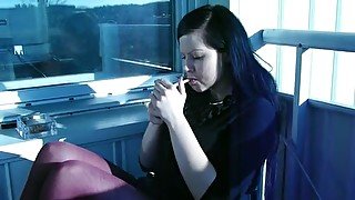 Horny Swedish hooker knows how to smoke in a sexy way