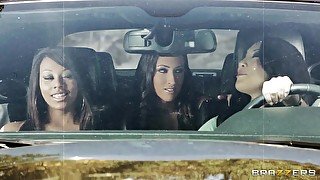 Asa Akira and her slutty girlfriends punish stalker