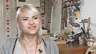 Alt looking blonde teen hot solo