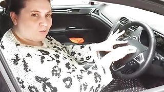 Amazing British babe car sex and cum in your face grandad!