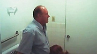 Hidden camera in public toilet caught kinky couple