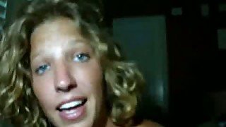 Young blue eyed blondie shows me her lady parts on webcam