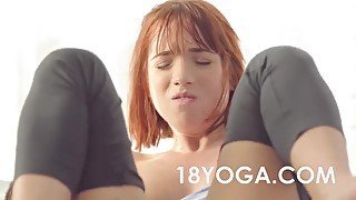 Yoga teen Tina gets brutally fucked in mouth and creampied in the ass