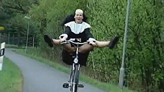 Nun On Bike