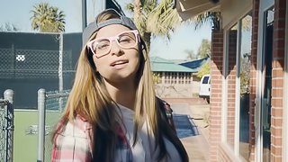 Nerdy blonde Nina North loves experimenting and perfecting her skills